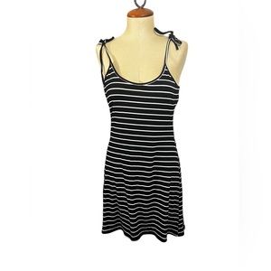 Urban Outfitters black & White Stripe Tie Dress